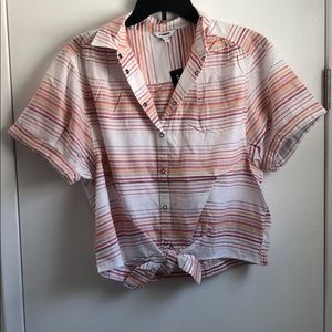 Express striped buttoned down shirt